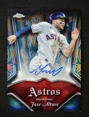 Jose Altuve [Red] Baseball Cards 2022 Topps Chrome Pinstriped Autographs Prices