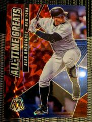 Alex Rodriguez [Reactive Red] #ATG11 Baseball Cards 2021 Panini Mosaic All Time Greats Prices