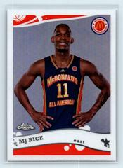 MJ Rice #2K6-3 Basketball Cards 2022 Topps Chrome McDonald's All-American 2006 Prices