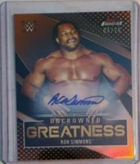 Ron Simmons [Black Autograph] Wrestling Cards 2021 Topps Finest WWE Uncrowned Greatness Prices