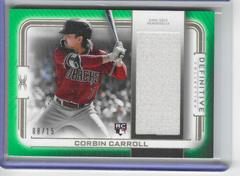 Corbin Carroll [Green] Baseball Cards 2023 Topps Definitive Jumbo Relic Collection Prices