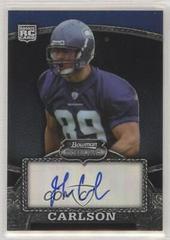 John Carlson [Autograph Black Refractor] #130 Football Cards 2008 Bowman Sterling Prices