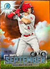Matt Mclain [Orange] #SOS-8 Baseball Cards 2023 Bowman Sights on September Prices