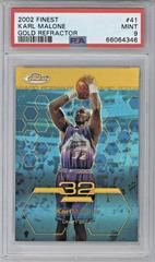 Karl Malone [Gold Refractor] Basketball Cards 2002 Finest Prices