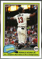 Ronald Acuna Jr. #231 Baseball Cards 2018 Topps Throwback Thursday Prices
