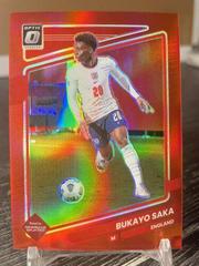 Bukayo Saka [Optic Red] Soccer Cards 2021 Panini Donruss Road to Qatar Prices