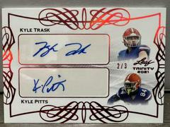 Kyle Trask, Kyle Pitts [Red] #DA-12 Football Cards 2021 Leaf Trinity Dual Autographs Prices