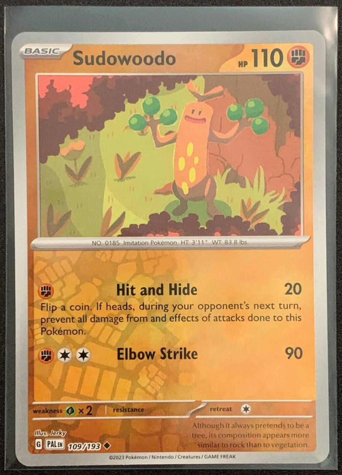 Sudowoodo Reverse Holo Prices Pokemon Paldea Evolved Pokemon