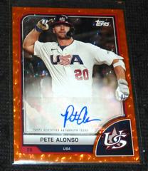 Pete Alonso [Orange Cracked Ice] #AV-PA Baseball Cards 2023 Topps World Classic Autographs Prices