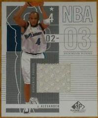Courtney Alexander Jersey #101 Basketball Cards 2002 SP Game Used Prices
