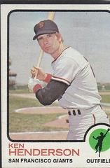 Ken Henderson #101 Baseball Cards 1973 Topps Prices