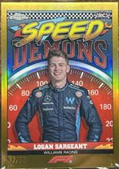 Logan Sargeant [Gold Refractor] #SD-LS Racing Cards 2023 Topps Chrome Formula 1 Speed Demons Prices