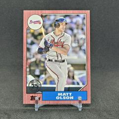 Matt Olson [Red] #87TBU-6 Baseball Cards 2022 Topps Update 1987 Prices