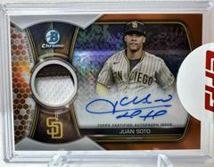 Juan Soto [Orange] Baseball Cards 2023 Bowman Chrome Autograph Relics Prices
