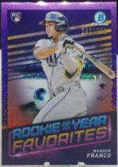 Wander Franco [Purple Refractor Mega Box Mojo] Baseball Cards 2022 Bowman Rookie of the Year Favorites Prices