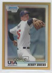 Henry Owens [Gold Refractor] #USA12 Baseball Cards 2010 Bowman Chrome USA Stars Prices