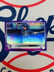 Julio Rodriguez [Purple] #RA-JRO Baseball Cards 2022 Topps Chrome Rookie Autographs Prices