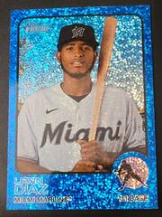 Lewin Diaz [Chrome Blue Sparkle] Baseball Cards 2022 Topps Heritage Prices