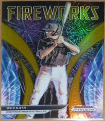 Wes Kath [Autograph Gold Prizm] #F-WK Baseball Cards 2021 Panini Prizm Draft Picks Fireworks Prices