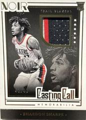 Shaedon Sharpe [Prime] #CCM-SHS Basketball Cards 2022 Panini Noir Casting Call Memorabilia Prices