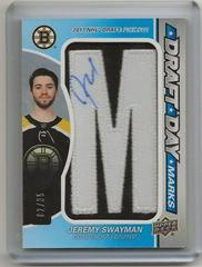 Jeremy Swayman Hockey Cards 2021 SP Game Used Draft Day Marks Autographs Prices