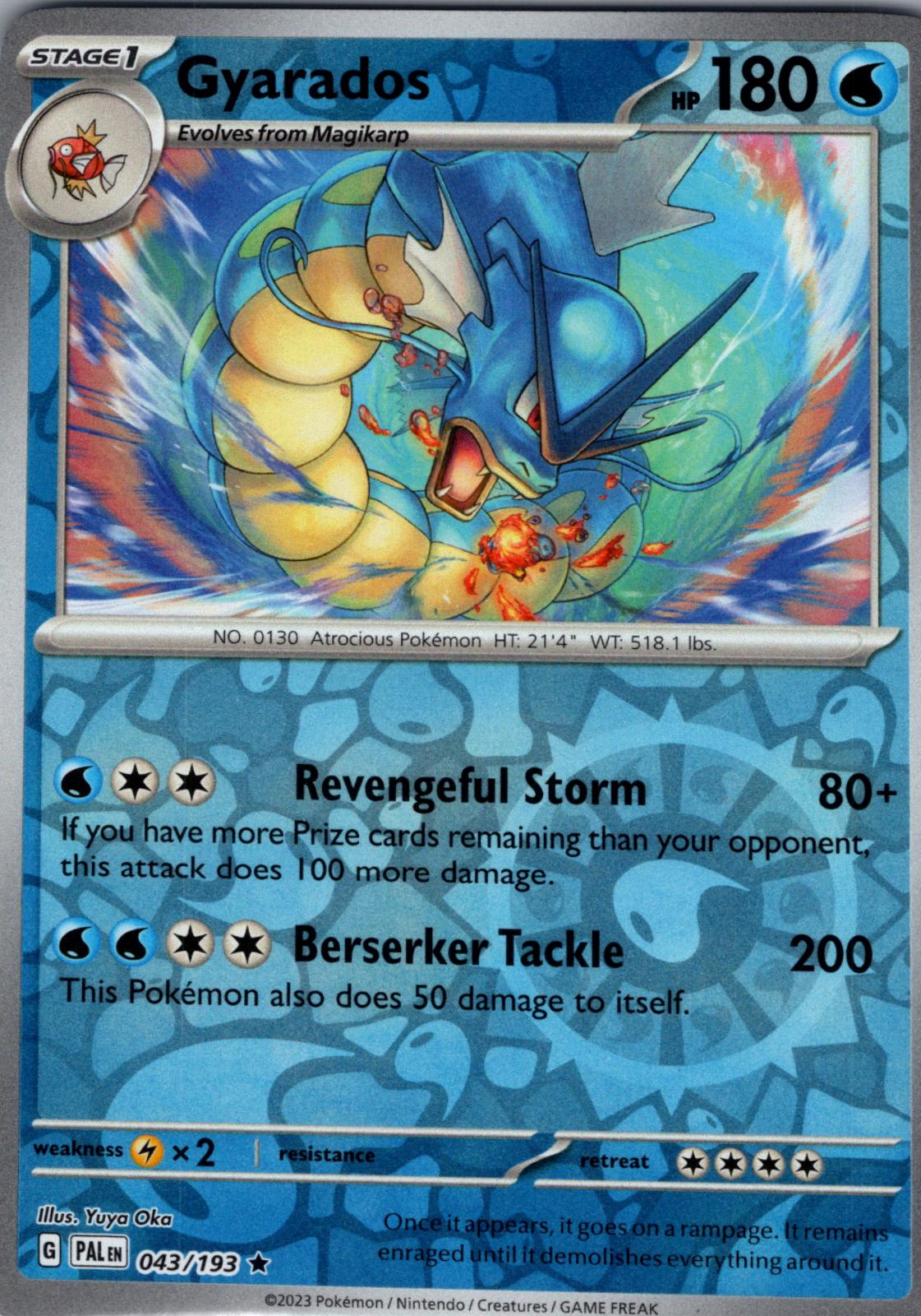 Gyarados [Reverse Holo] #43 Pokemon Paldea Evolved