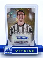 Dusan Vlahovic [Gold Starball] #US-DV Soccer Cards 2022 Topps UEFA Club Competitions The Ultimate Stage Autographs Prices
