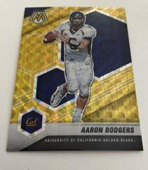 Aaron Rodgers [Gold] #43 Football Cards 2022 Panini Mosaic Draft Picks Prices