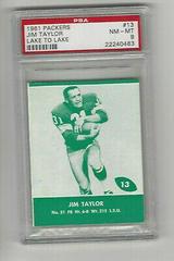 Jim Taylor Football Cards 1961 Lake to Lake Packers Prices