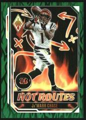 Ja'Marr Chase [Green] #HR-11 Football Cards 2022 Panini Phoenix Hot Routes Prices