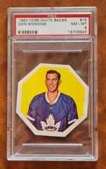 Don Simmons #15 Hockey Cards 1963 York White Backs Prices
