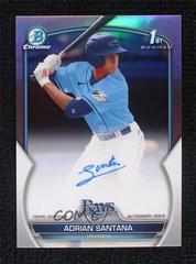 Adrian Santana [Refractor] #CDA-AS Baseball Cards 2023 Bowman Draft Chrome Prospect Autographs Prices