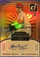 Aaron Nola [Orange] #SGS-AN Baseball Cards 2016 Panini Donruss Signature Series Prices