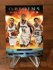 Manu Ginobili, Tony Parker, Tim Duncan [Turquoise] #23 Basketball Cards 2022 Panini Origins Nucleus Prices