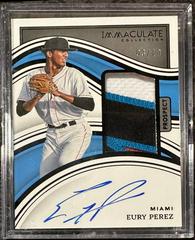 Eury Perez [Prospect Patch Autograph Black] #4 Baseball Cards 2023 Panini Immaculate Prices