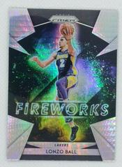 Lonzo Ball [Hyper Prizm] Basketball Cards 2018 Panini Prizm Fireworks Prices