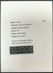 Ja'Marr Chase [Signature Rookies] Football Cards 2021 Panini Absolute Prices