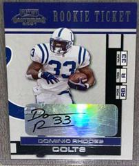 Dominic Rhodes [Autograph] #139 Football Cards 2001 Playoff Contenders Prices