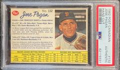 Jose Pagan [Hand Cut] #132 Baseball Cards 1962 Post Canadian Prices