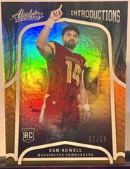 Sam Howell [Spectrum Gold] #INT-4 Football Cards 2022 Panini Absolute Introductions Prices