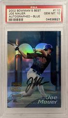 Joe Mauer [Autographed Blue] Baseball Cards 2002 Bowman's Best Prices