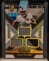 Josh Jacobs [Gold] #PT-JJ Football Cards 2023 Panini Plates and Patches Patch Trio Prices
