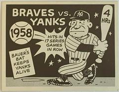 Braves VS Yanks [1958] #55 Baseball Cards 1967 Laughlin World Series Prices