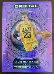 Lauri Markkanen [Purple Flood] #12 Basketball Cards 2022 Panini Obsidian Orbital Prices