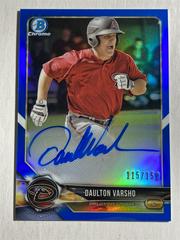 Daulton Varsho [Blue Refractor] Baseball Cards 2018 Bowman Chrome Prospects Autographs Prices