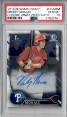 Mickey Moniak #CDA-MM Baseball Cards 2016 Bowman Draft Chrome Picks Autographs Prices