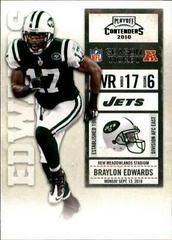 Braylon Edwards #66 Football Cards 2010 Playoff Contenders Prices