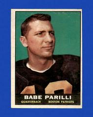 Babe Parilli Football Cards 1961 Topps Prices
