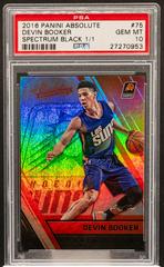 Devin Booker [Spectrum Gold] #75 Basketball Cards 2016 Panini Absolute Prices