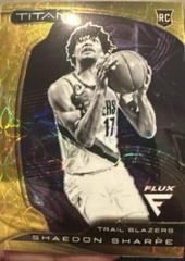 Shaedon Sharpe [Gold Scope] #13 Basketball Cards 2022 Panini Flux Titan Prices